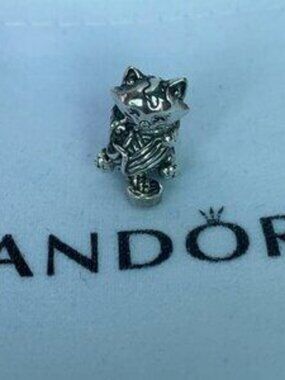 Pandora Kitten & Yarn Ball Charm Dangle Pendant